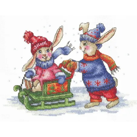 SALE (Discontinued) Bunnies Winter Games SANZ-43