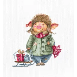 SALE (Nutrauktas) Kalėdinis paršelis SB1160