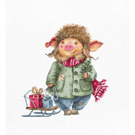 SOLDES (Produit arrêté) Cochon de Noël SB1160