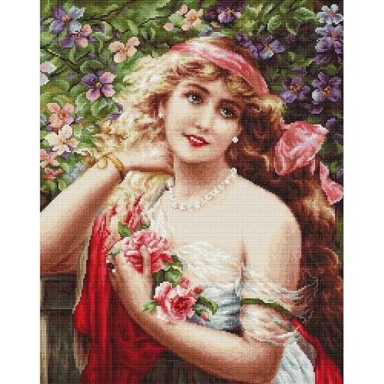 Young Lady with Roses SB549