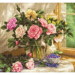 Stilleben mit Blaubeeren SB588