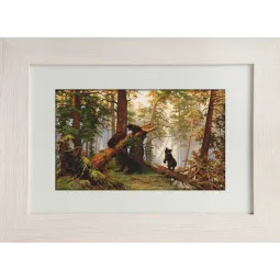 Kit de Petit Point "Kit de point de croix Matin dans une Forêt de Pins" SG452