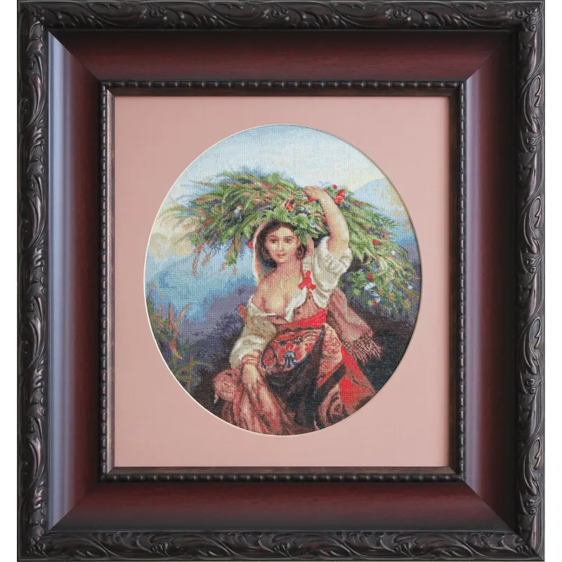 Kit Petit Point "Italien avec des Fleurs" SG466