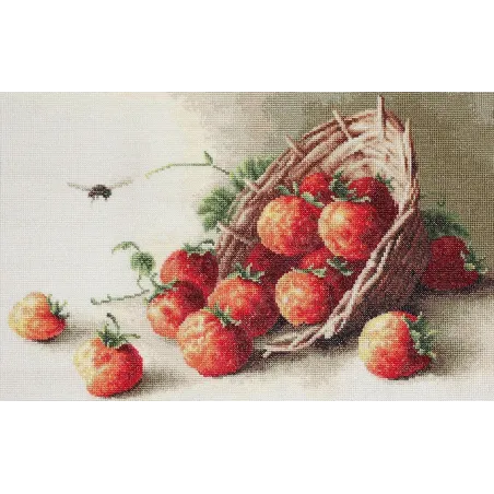 Petit Point Set "Korb mit Erdbeeren" SG497