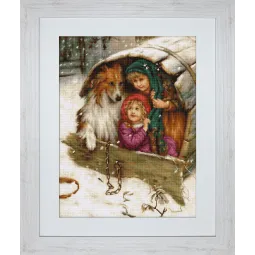 (Eingestellt) Petit Point Kit "Wettergrenze mit Collie" SG539