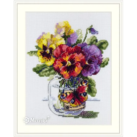 Pansies and Butterfly SK153