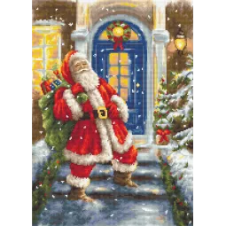 (Auslaufartikel) Petit Point Stickset "Weihnachtsmann" SG563