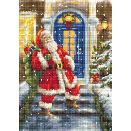 (Auslaufartikel) Petit Point Stickset "Weihnachtsmann" SG563