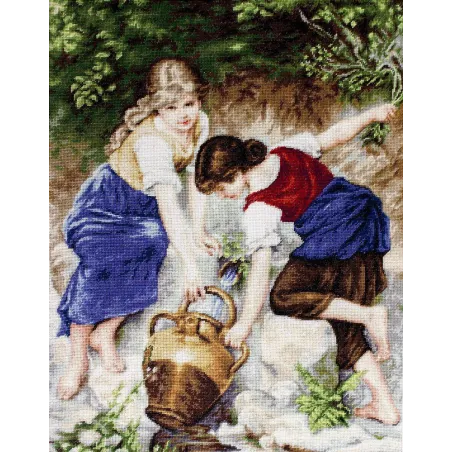 Petit Point Kit "At the Fountain" SG564