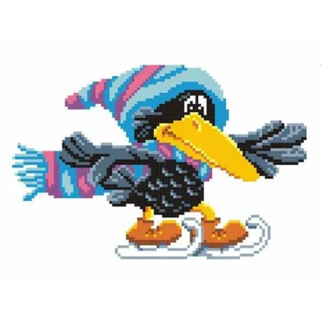 Un corbeau sur des patins SKN-388