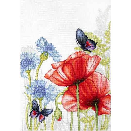 Coquelicots et papillons SBU4018