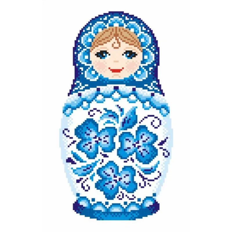 Matryoshka. Peinture Gzhel SKN-454
