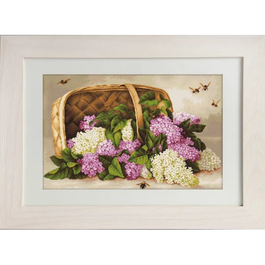 Petit Point Set "Flieder Korbe" SG501