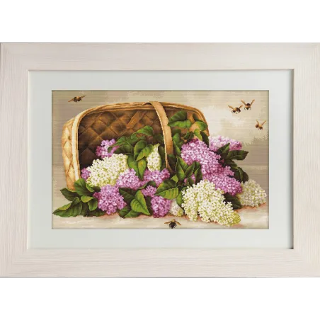 Kit Petit Point "Panier de lilas" SG501