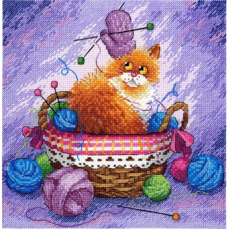 Chat dans des boules de fil SNV-749