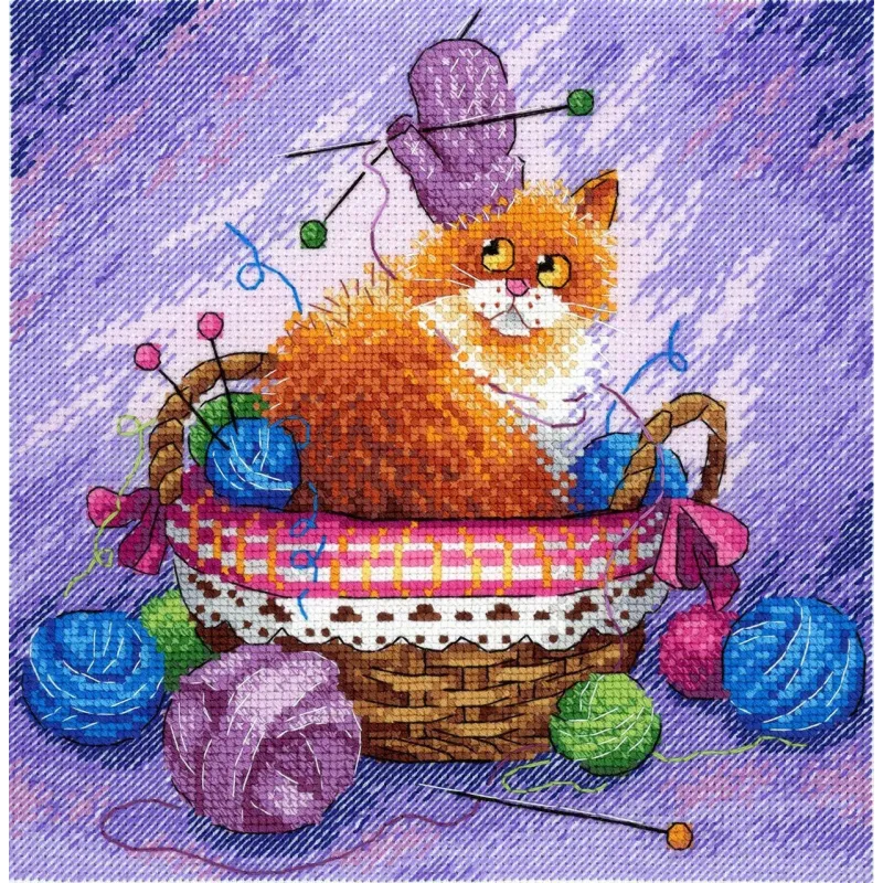Chat dans des boules de fil SNV-749