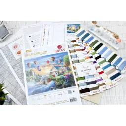 Petit Point Kit "Balloons over Sunset Cove" SG614