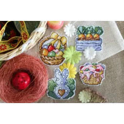 Hase und Karotten. Magnete SR-499