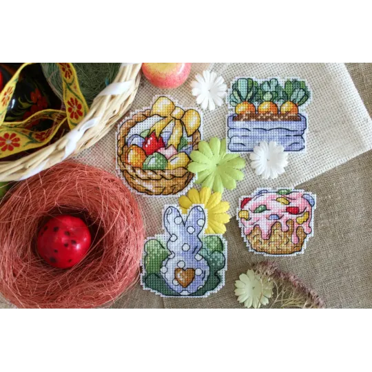 Rabbit and carrots. Magnets SR-499