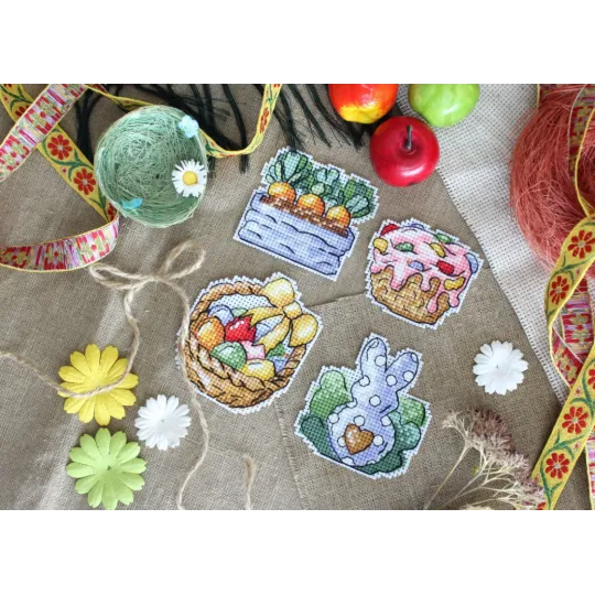 Rabbit and carrots. Magnets SR-499