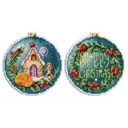 Елочный шар. Пряничный домик. SR-708