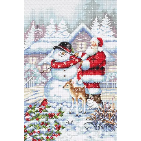 Bonhomme de neige et Père Noël SLETIL8015