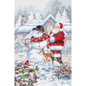 Bonhomme de neige et Père Noël SLETIL8015