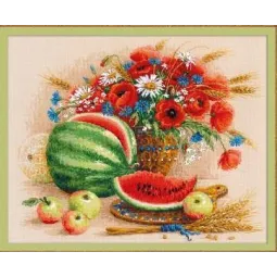 Riolis kryželio siuvinėjimo rinkinys "Natiurmortas su arbūzu" SR100/060