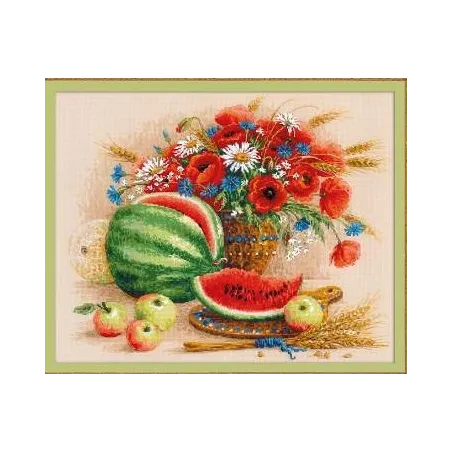 Kit de point de croix Riolis Nature morte avec pastèque SR100/060