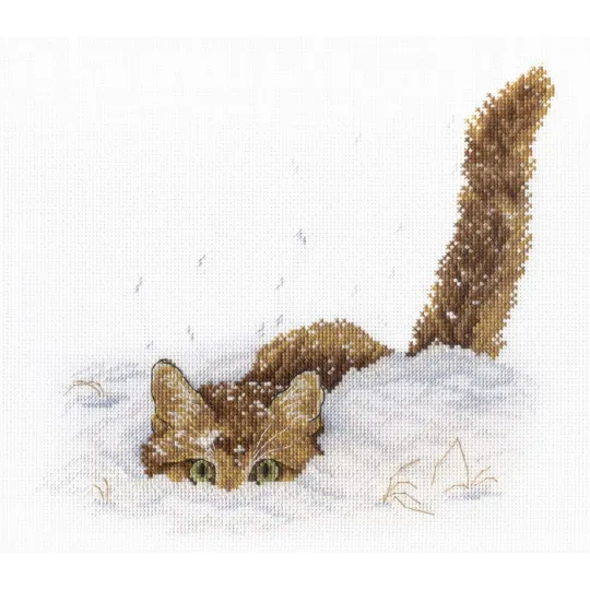 Katze im Schnee SNV-557