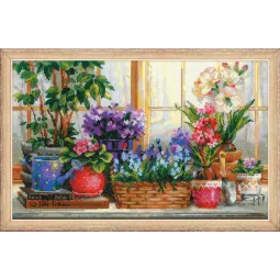Windowsill with Flowers SR1669