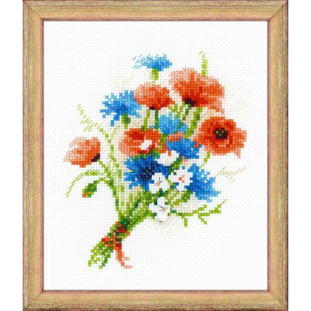 Blumenstrauß mit Kornblumen 1576
