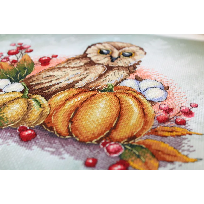 Owl on a pumpkin SRK-706 (AS)