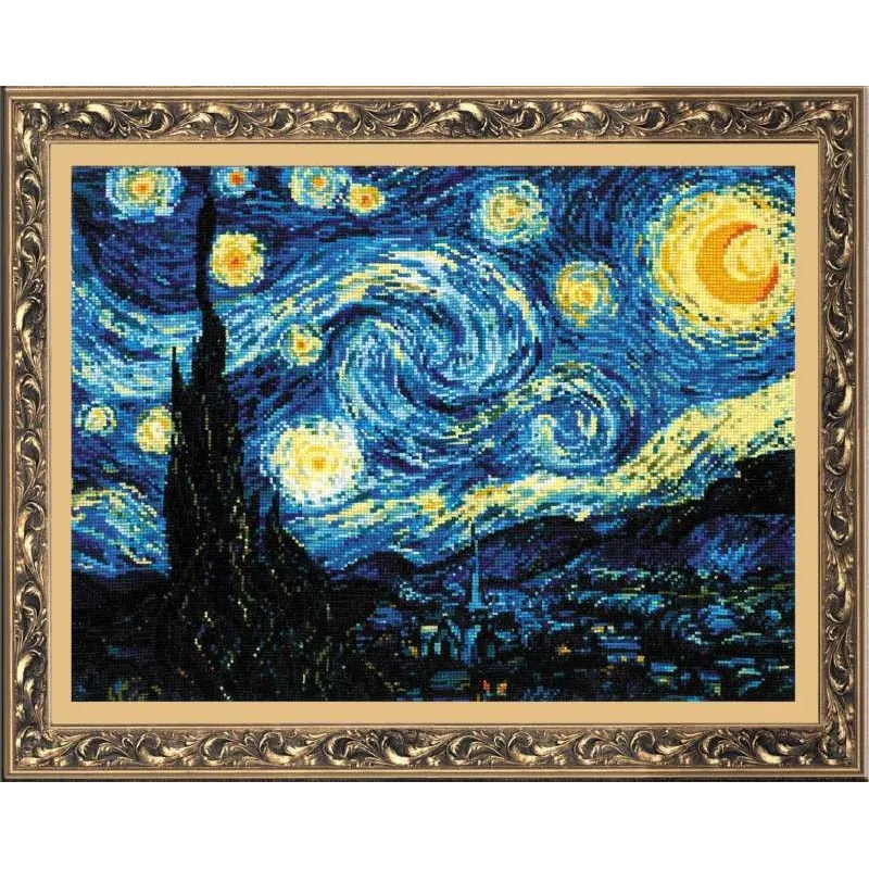 Starry Night after Van Gogh`s Painting 1088