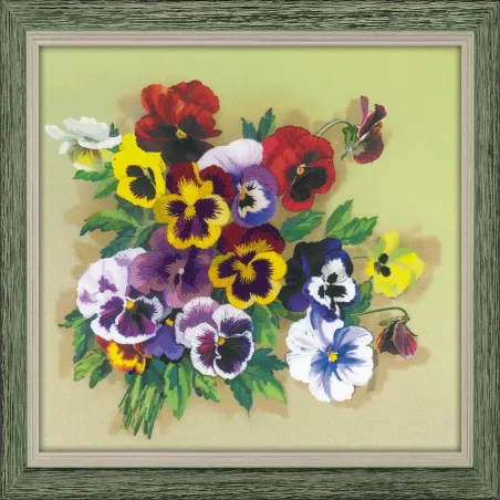 Pansies. Satin Stitch SRPT-0059