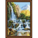 Landschaft mit Wasserfall 1194