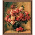 Strauß Rosen nach dem Gemälde von Pierre-August Renoir 1402