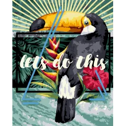 Kit de peinture par numéros. T008 Lets Do This 40*50