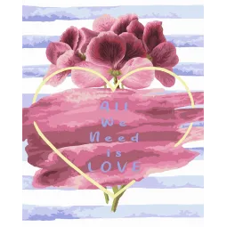 Tapymas pagal skaičius rinkinys. T009 All We Need Is LOVE 40*50