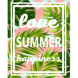 Piešimas pagal skaičius rinkinys. T010 Meilė, Vasara, Laimė 40*50