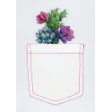 Kit de point de croix sur toile hydrosoluble Cactus et Succulentes SV-240