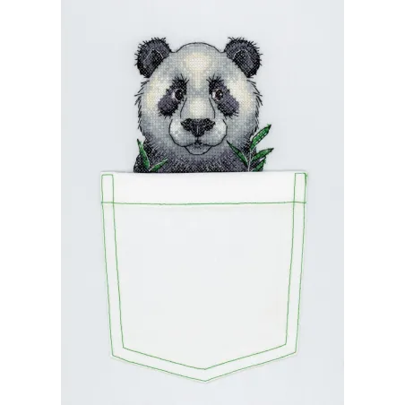 Wasserlösliches Canvas Kreuzstich-Set Fröhlicher Panda SV-241