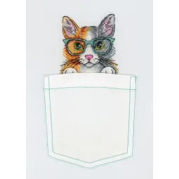 Wasserlöslicher Canvas Kreuzstich-Bausatz Fluffy Wisehead SV-247