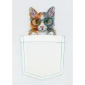 Wasserlöslicher Canvas Kreuzstich-Bausatz Fluffy Wisehead SV-247