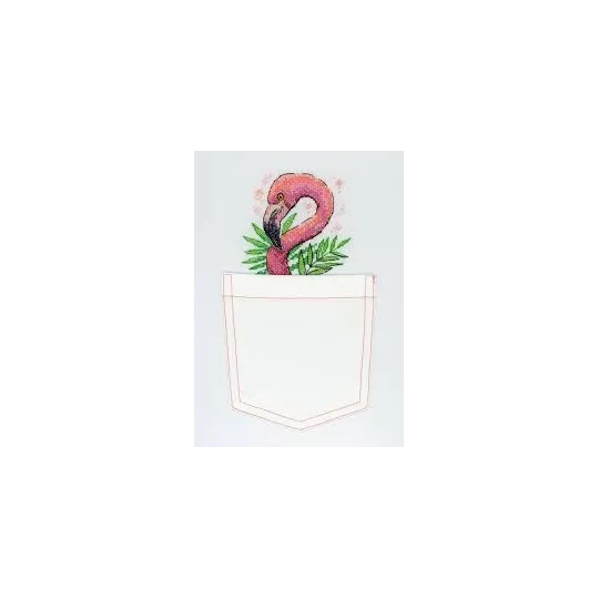 Water-soluble canvas cross sitch kit Pink Flamingo SV-248