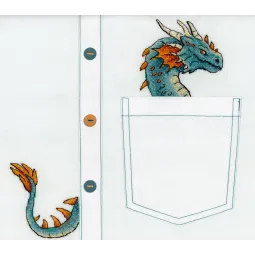 Wasserlöslicher Canvas Kreuzstich-Set Edler Drache SV-252