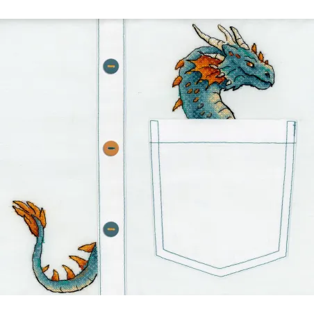 Kit de point de croix sur toile hydrosoluble Noble Dragon SV-252