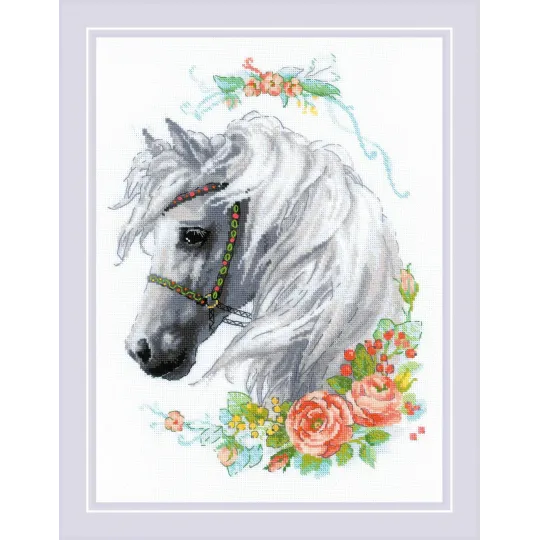 White Mane and Roses SR1804