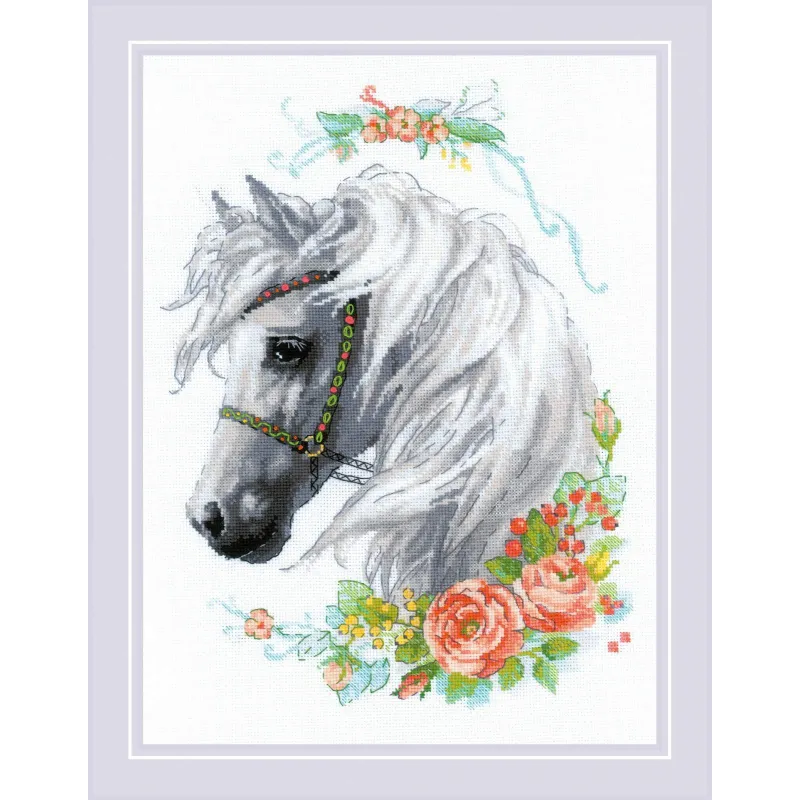 White Mane and Roses SR1804