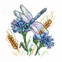 Wasserlösliches Leinwand-Kreuzstich-Kit Kornblumen-Aroma SV-530